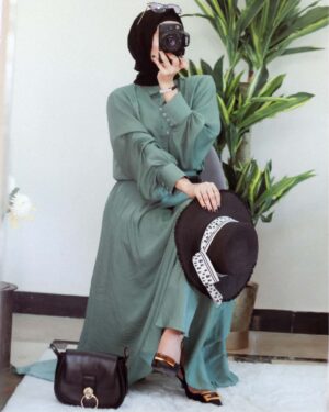 Green casual wear Refreshing 1-Piece Mint Hareer Dress