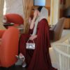 Regal Maroon Satin Abaya Party Wear Edit-2