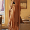 Regal Maroon Satin Abaya Party Wear Edit-2