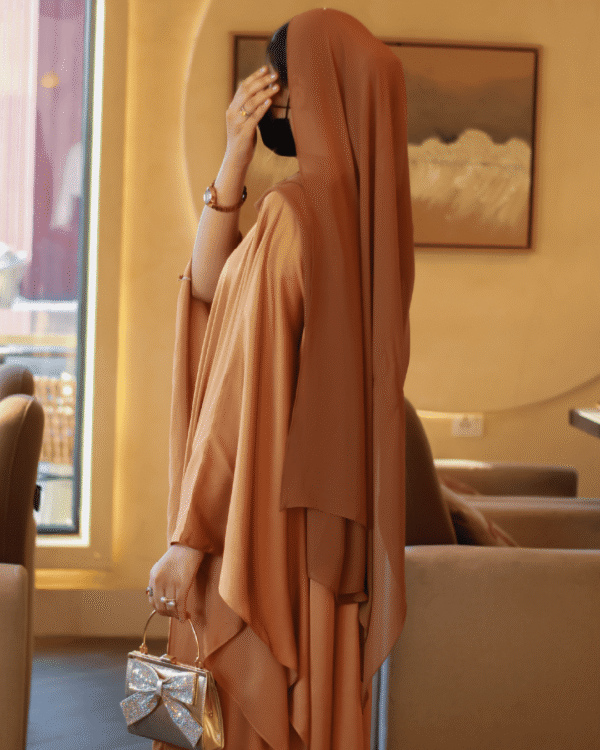 Regal Maroon Satin Abaya Party Wear Edit-2