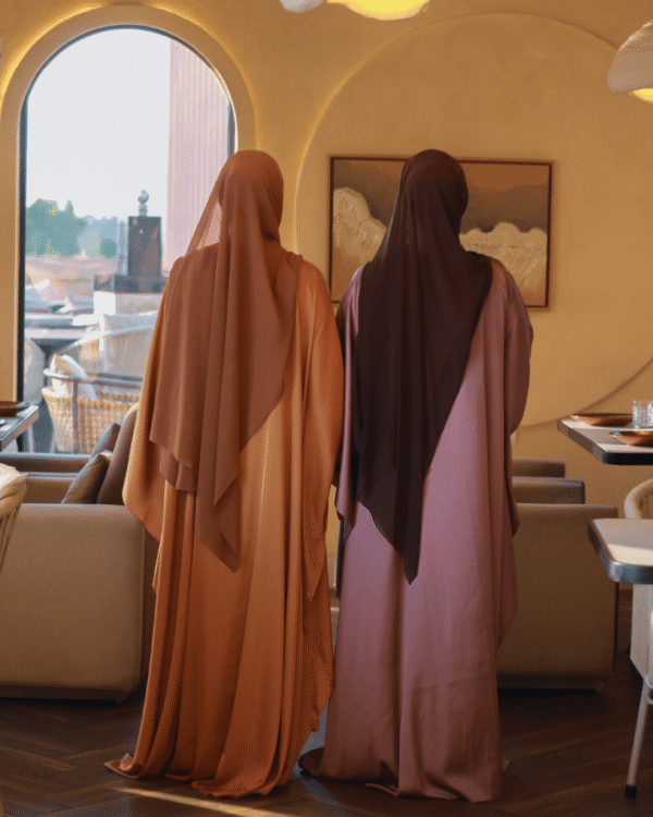 Regal Maroon Satin Abaya Party Wear Edit-2