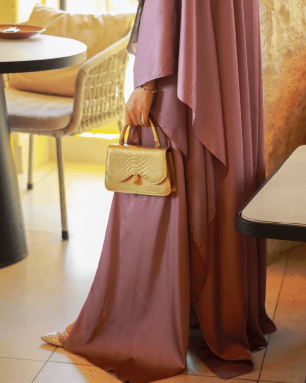 Regal Maroon Satin Abaya Party Wear Edit-2