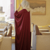 Regal Maroon Satin Abaya Party Wear Edit-2