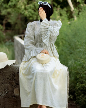 White (7) Chic 2-Piece Floral Peplum Top & Skirt Set