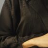 Luxury Noir Textured Luxe Trench Abaya 1P