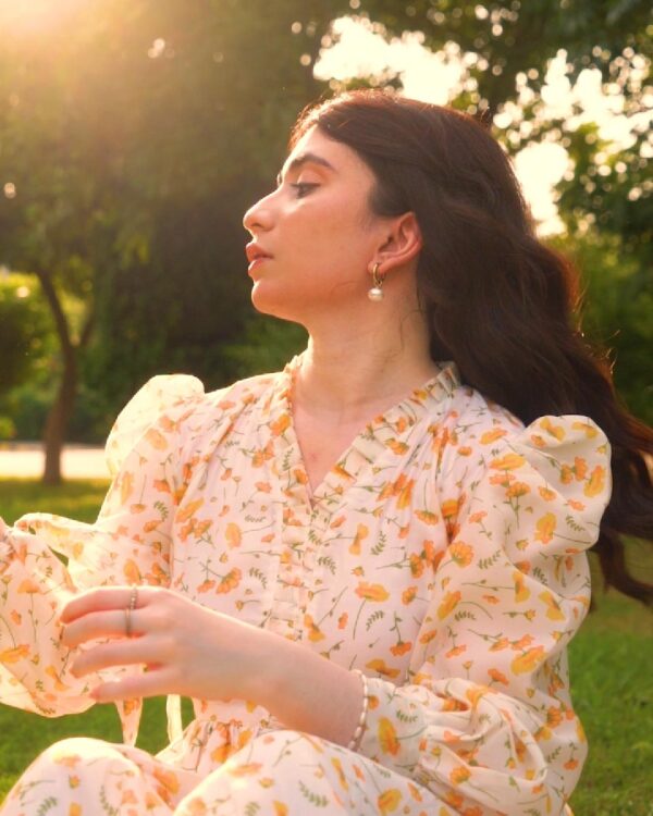 lemon-03 Blossom Breeze 1-Piece Floral Dress