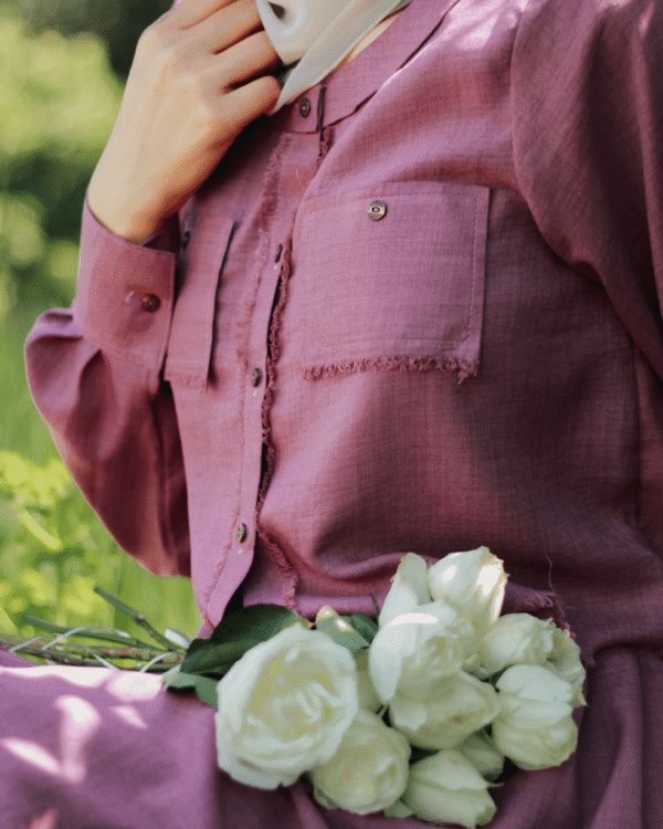 Chic Rose Linen-Blend Co-ord Set 2P