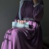 Dazzling Mauve Hareer Party Abaya-Edit 3