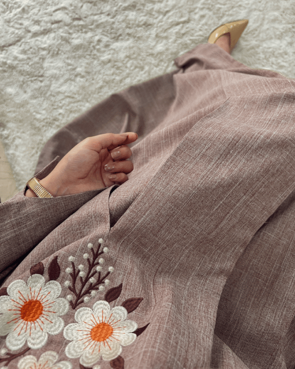 Regal Embroidered Luxe Crepe Abaya 2025