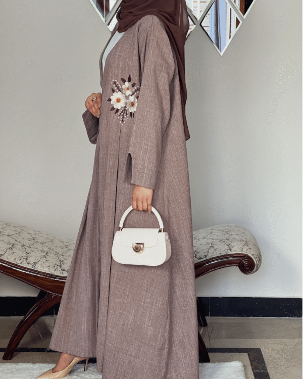 Regal Embroidered Luxe Crepe Abaya 2025