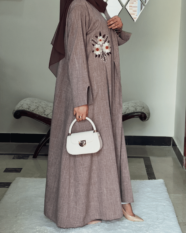 Regal Embroidered Luxe Crepe Abaya 2025