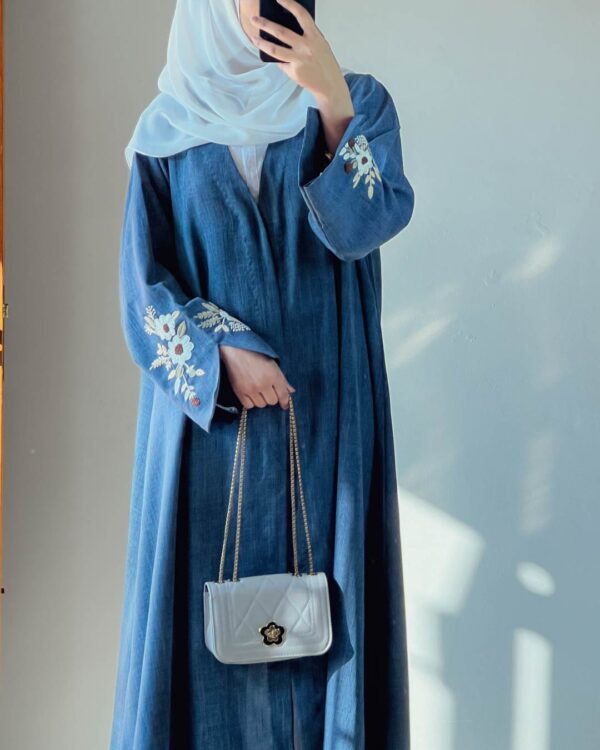 winnteerr-02 The Denim Indigo Bloom Abaya