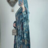 Sage Mirage Printed Abaya Set