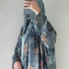 Sage Mirage Printed Abaya Set